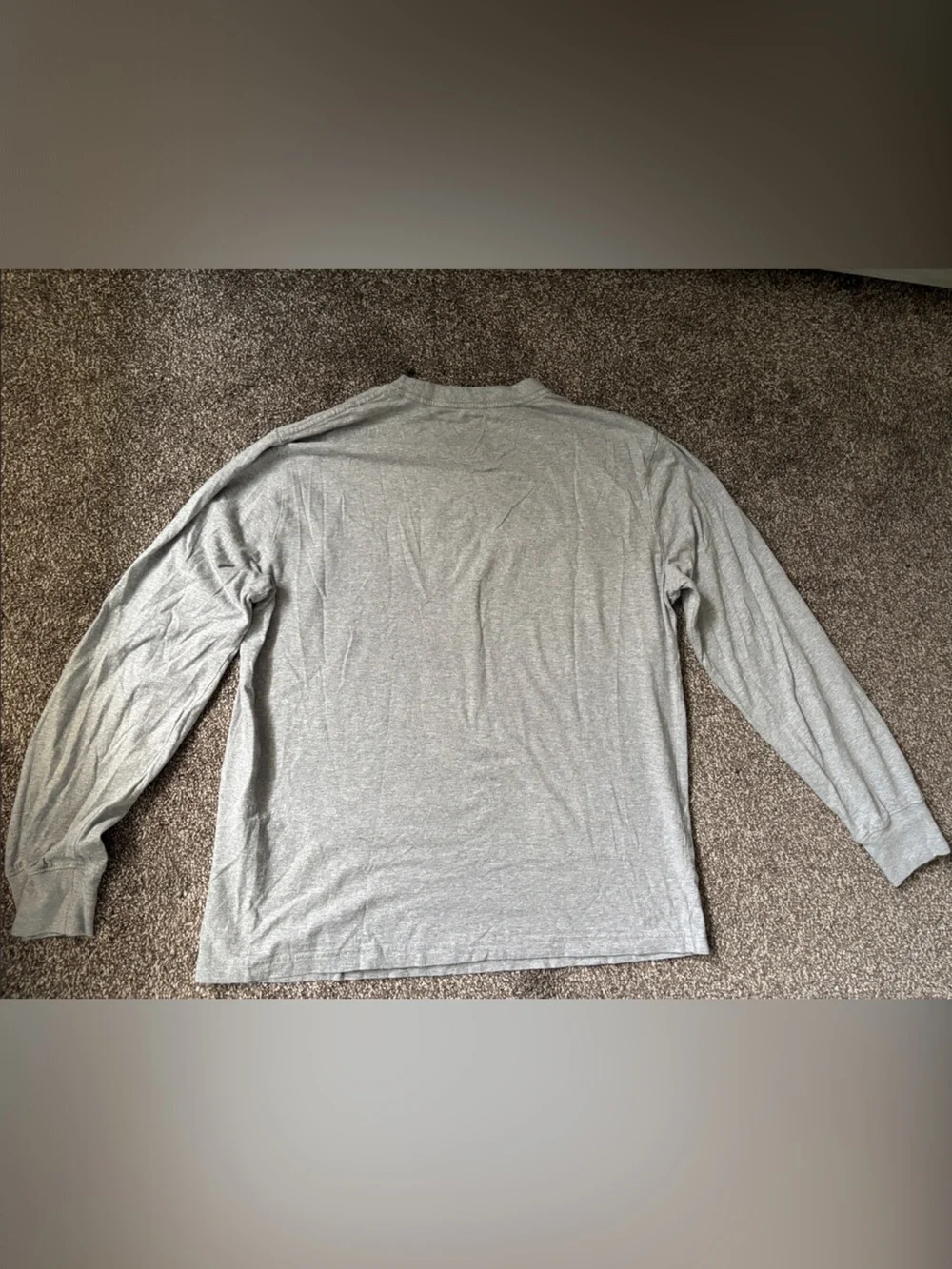 Levi's Men's Heather Gray Long Sleeve Shirt with Rainbow Stripe Logo